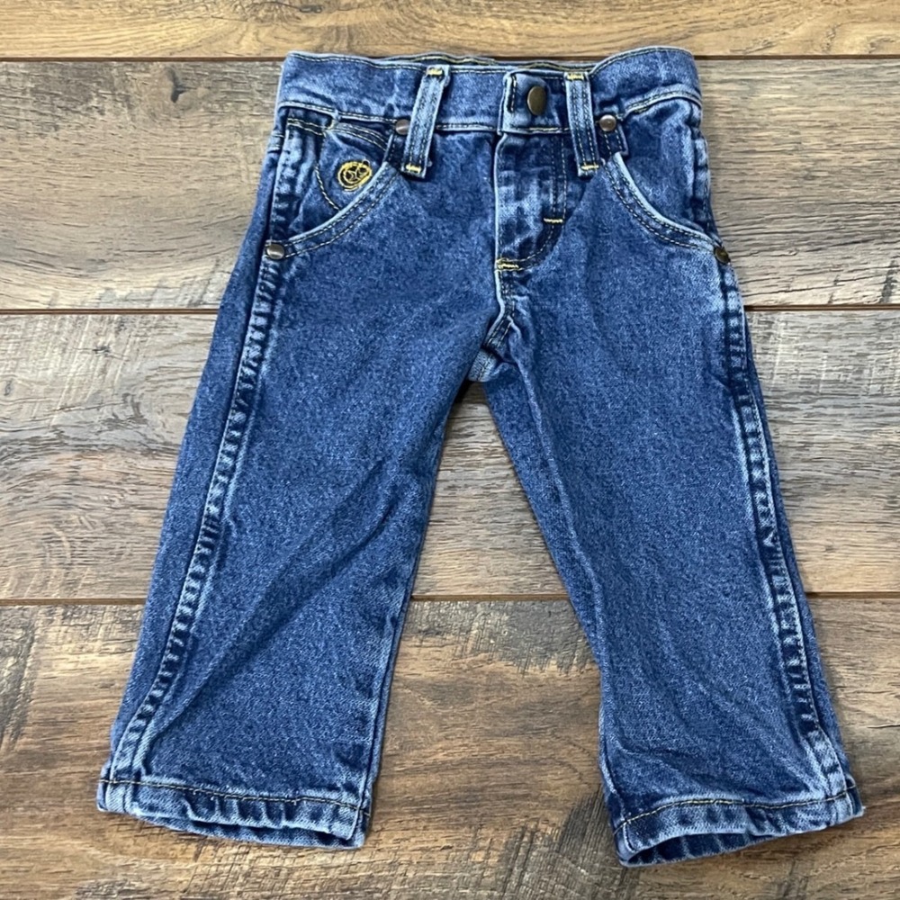 Wrangler Toddler Boys 1T Slim Fit Western Denim Jeans Blue Adjustable Waist